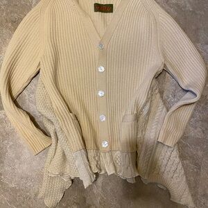 Vintage Claudia Grau upcycled wool and cotton sweater